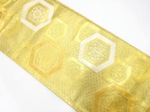 亀甲に華紋織り出し　袋帯